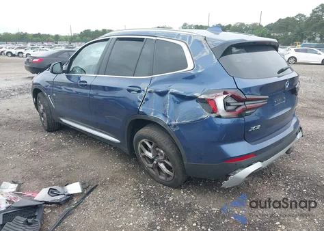 2024 BMW X3 xDrive30I из США, поврежденный, VIN WBX57DP0XRN267048